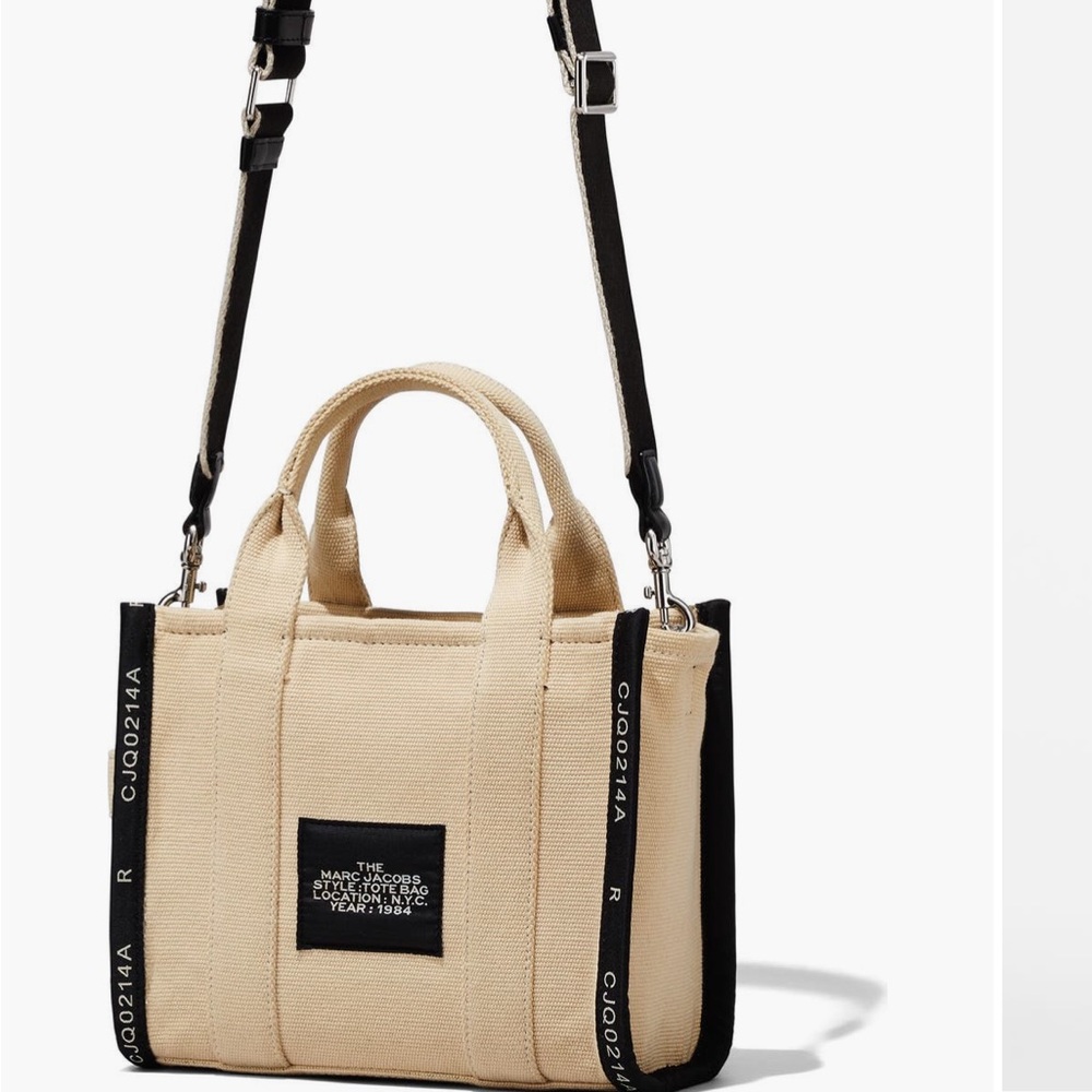 Marc Jacobs Tan and Black Canvas Tote - Picture 4 of 5